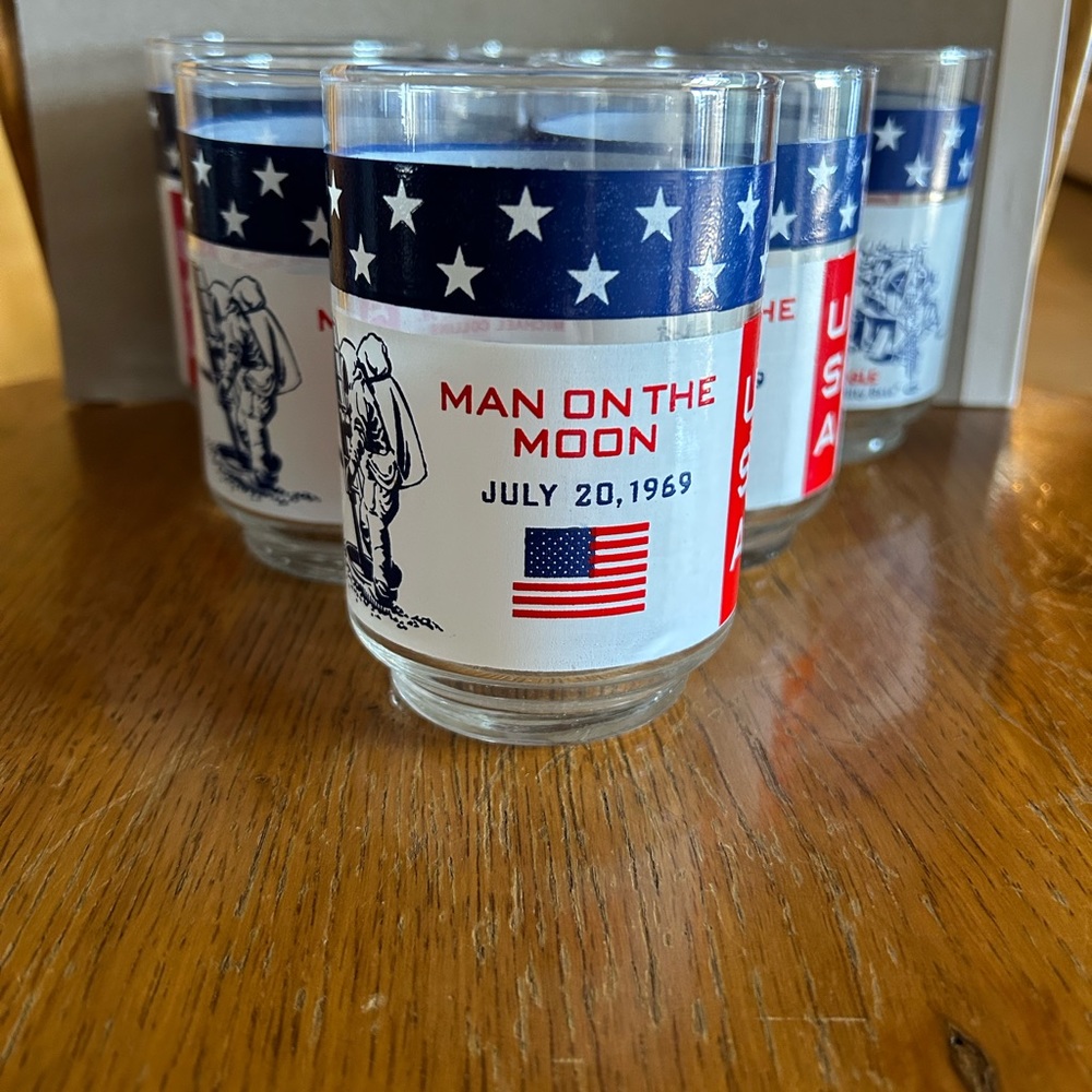 Vintage Apollo 11 drinking glasses